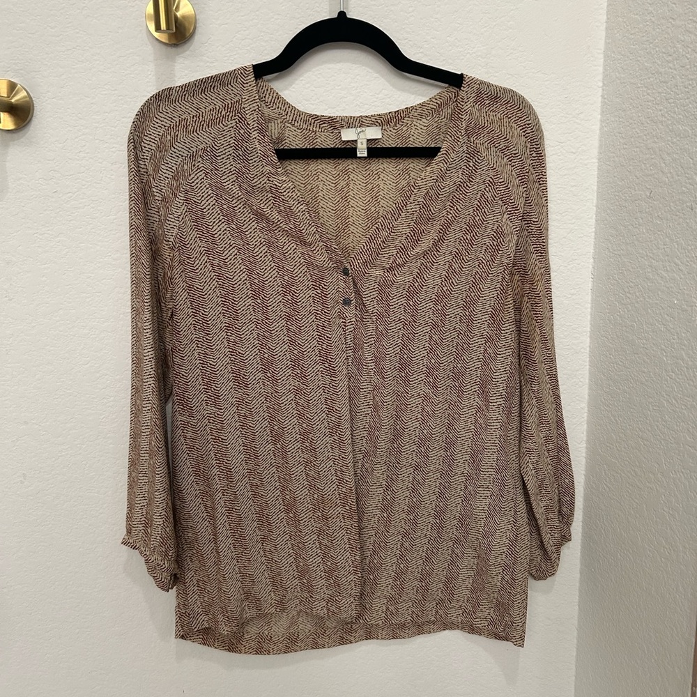 Animal print Long Sleeve Joie Blouse